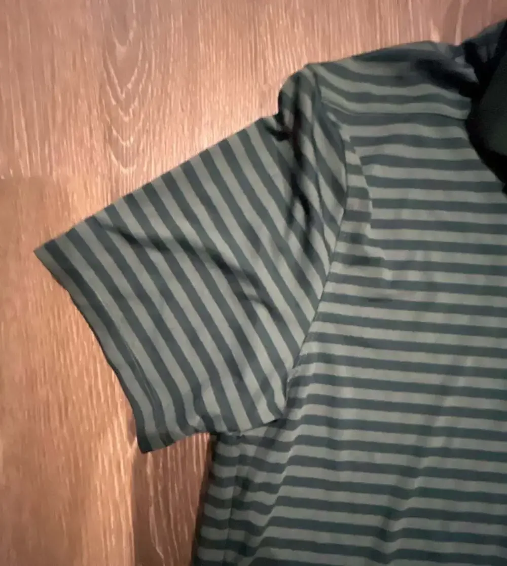 Size M Nike Golf Dri-FIT Men's Short Sleeve Striped Polo Shirt Dark Green